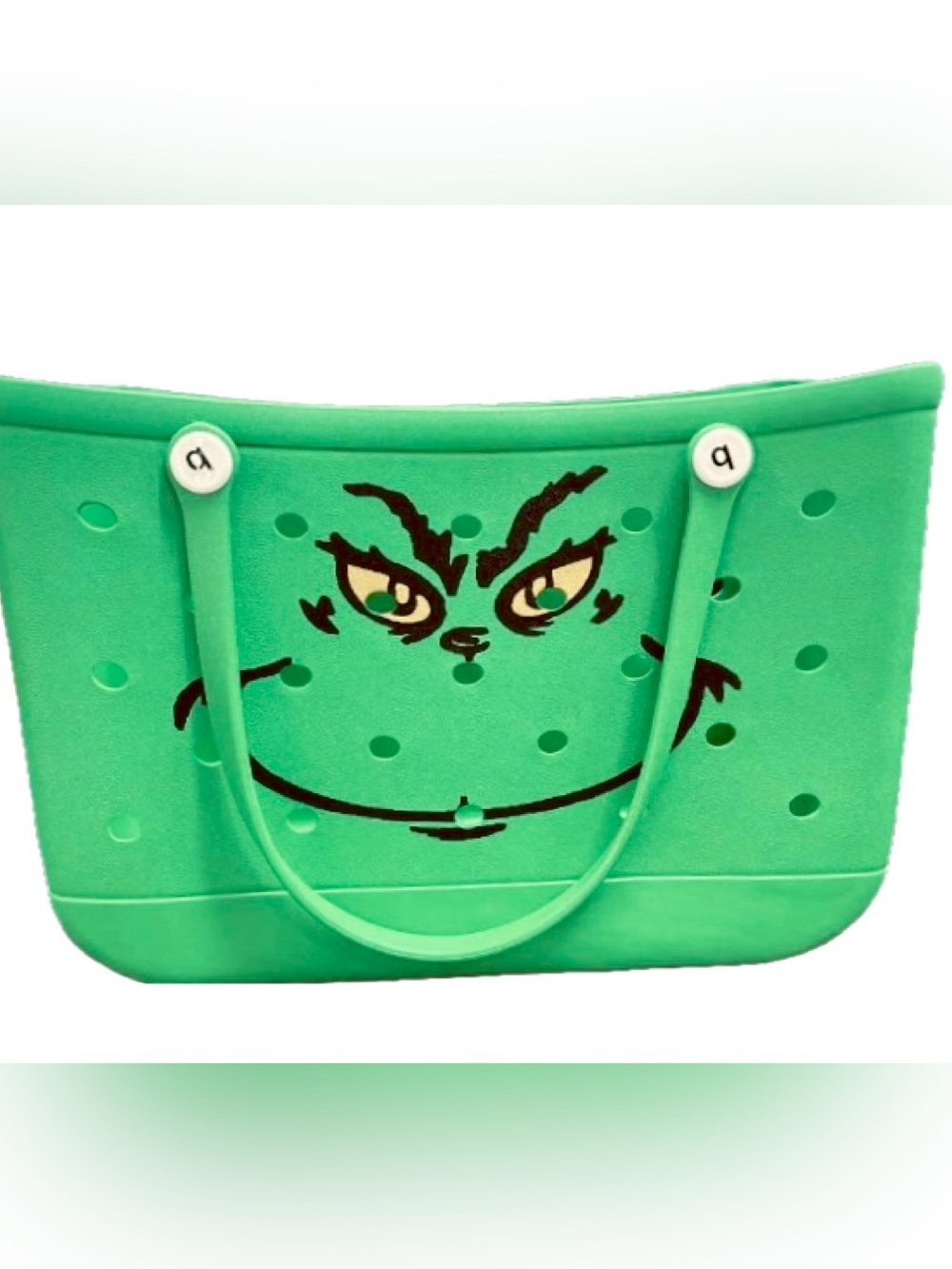 Brand new XL size Green Grinch Face Casual Tote Bag